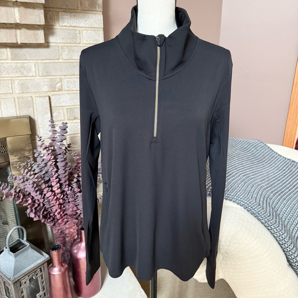NEW RHONE Course to Court Quarter Zip - Black